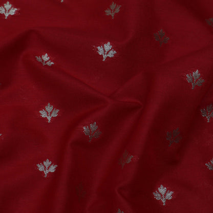 Gajri Color Brocade Fabric