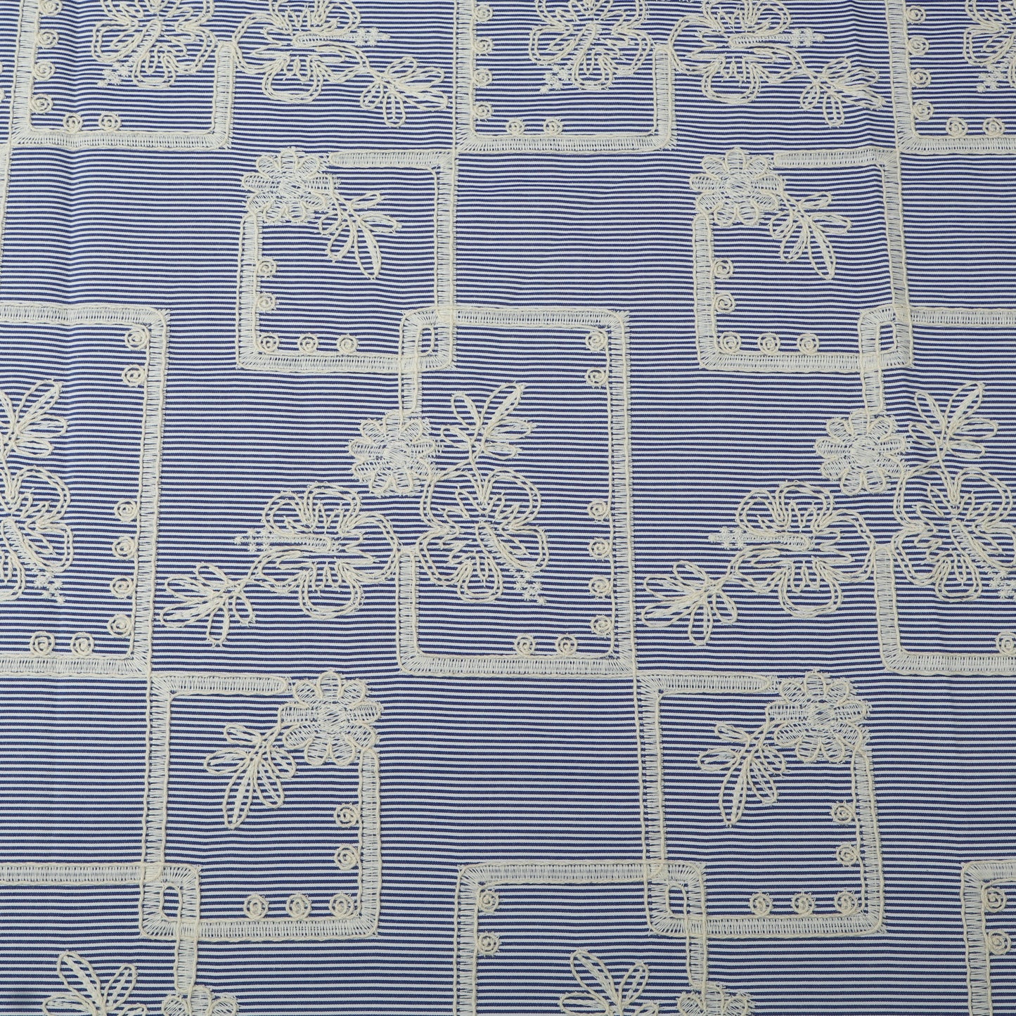 Crepe Stripe Embroidery Fabric