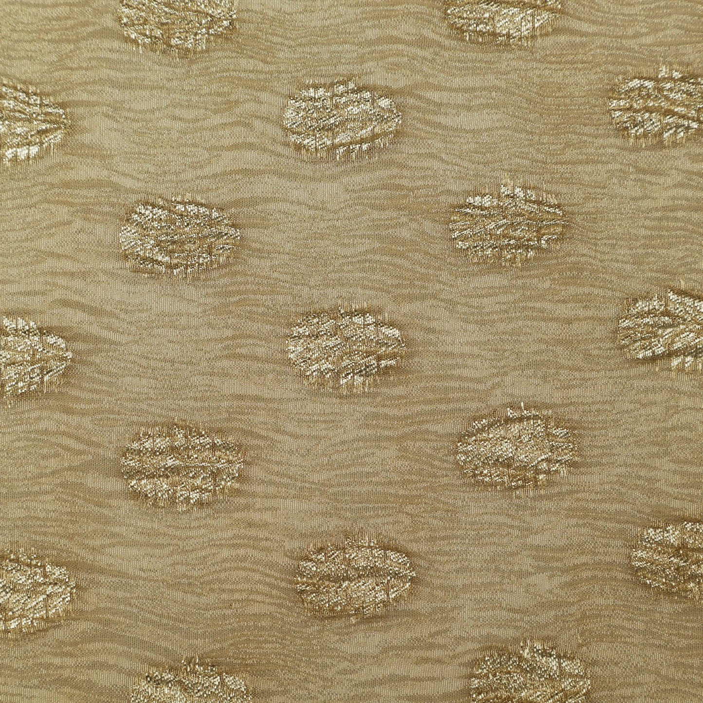 Gold Color Crush Tissue Zari Fabric