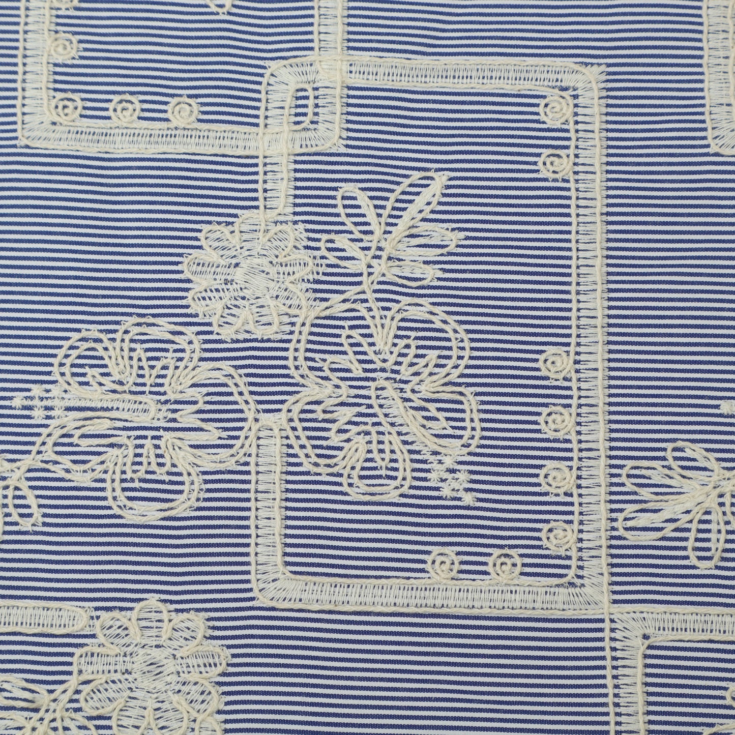 Crepe Stripe Embroidery Fabric