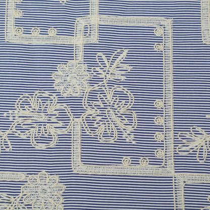 Crepe Stripe Embroidery Fabric