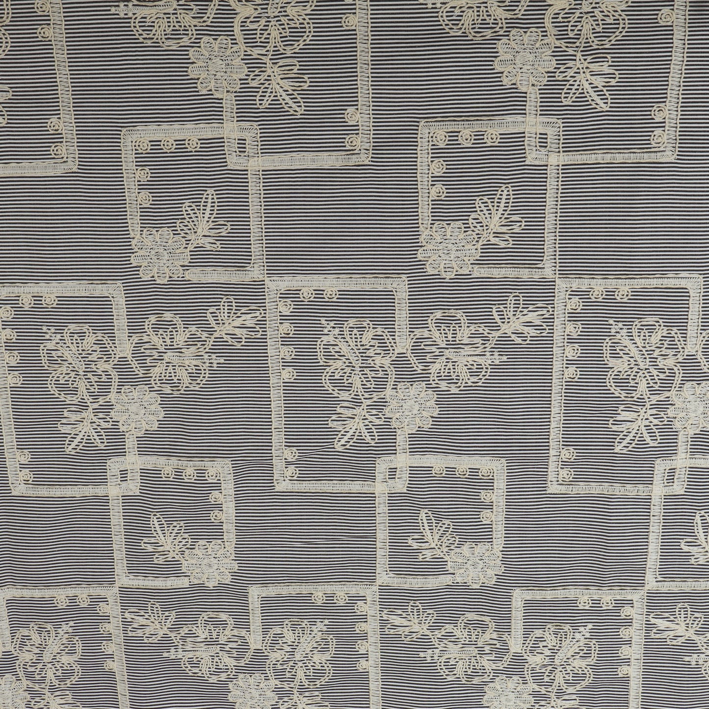 Crepe Stripe Embroidery Fabric