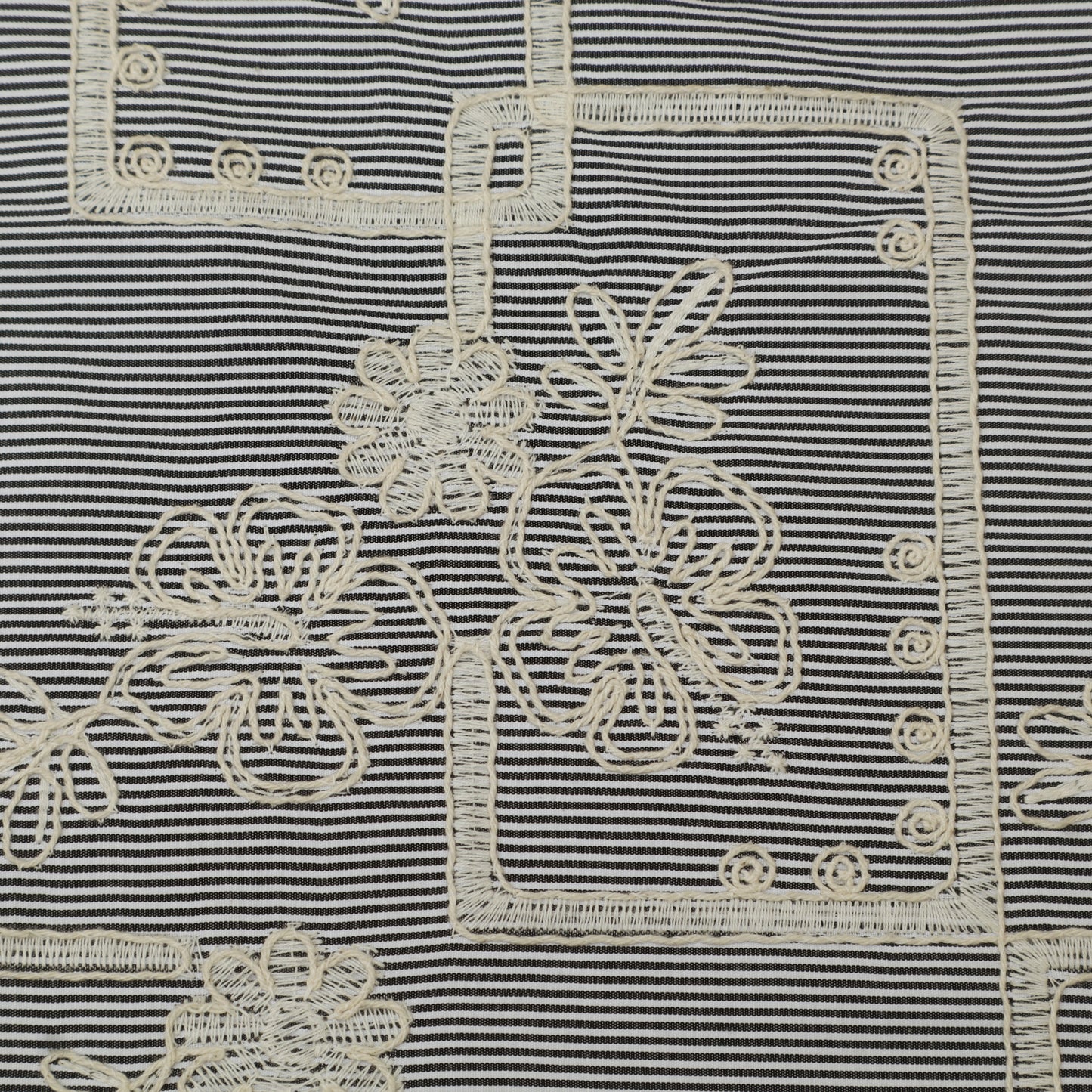 Crepe Stripe Embroidery Fabric