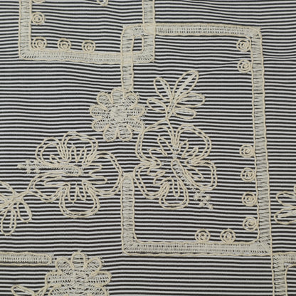 Crepe Stripe Embroidery Fabric