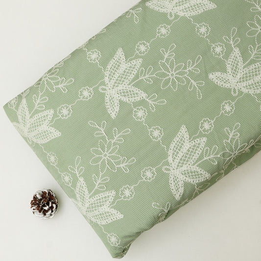 Crepe Stripe Embroidery Fabric