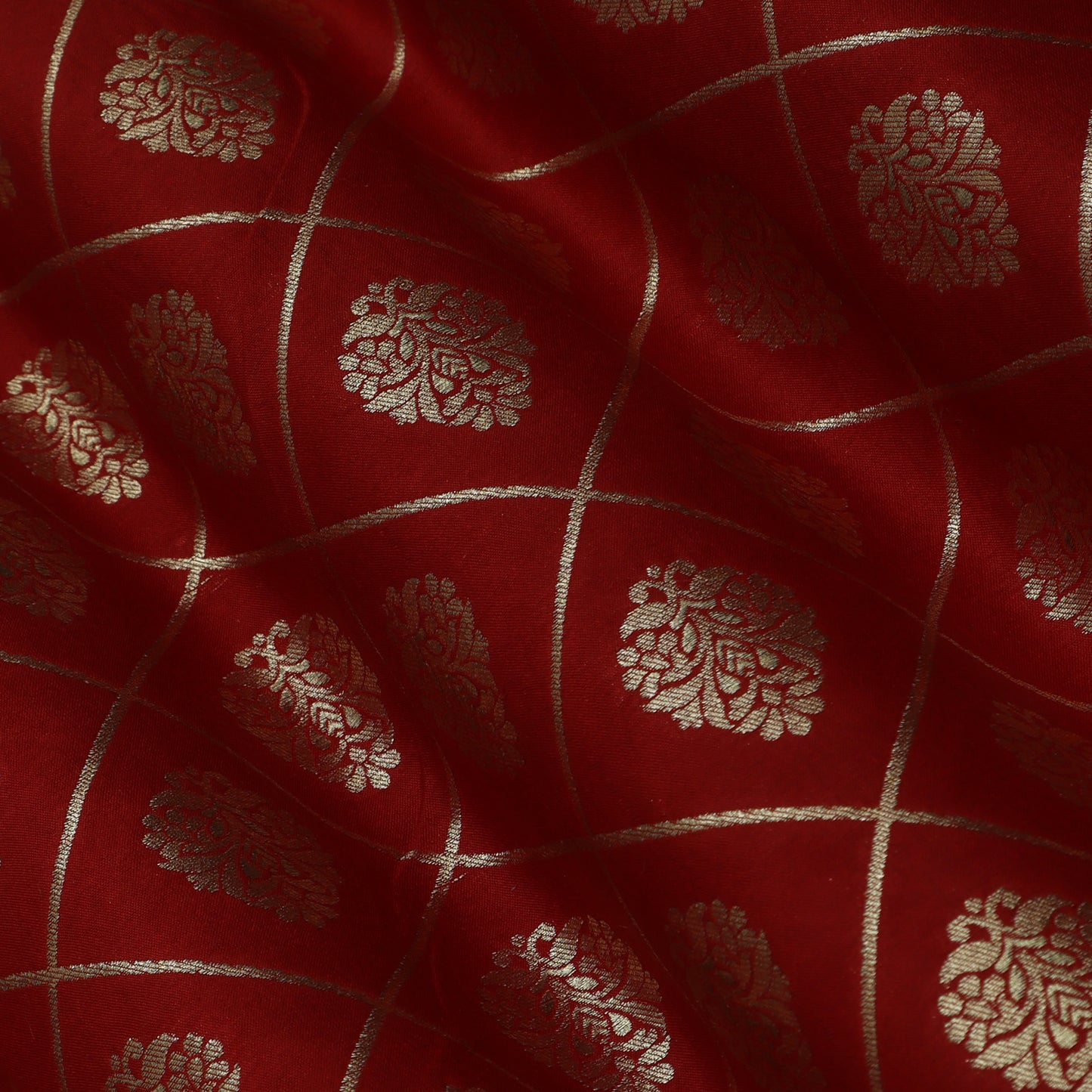 Red Color Brocade Fabric