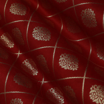 Red Color Brocade Fabric