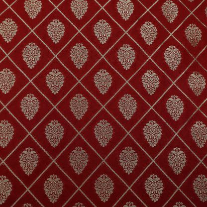 Red Color Brocade Fabric