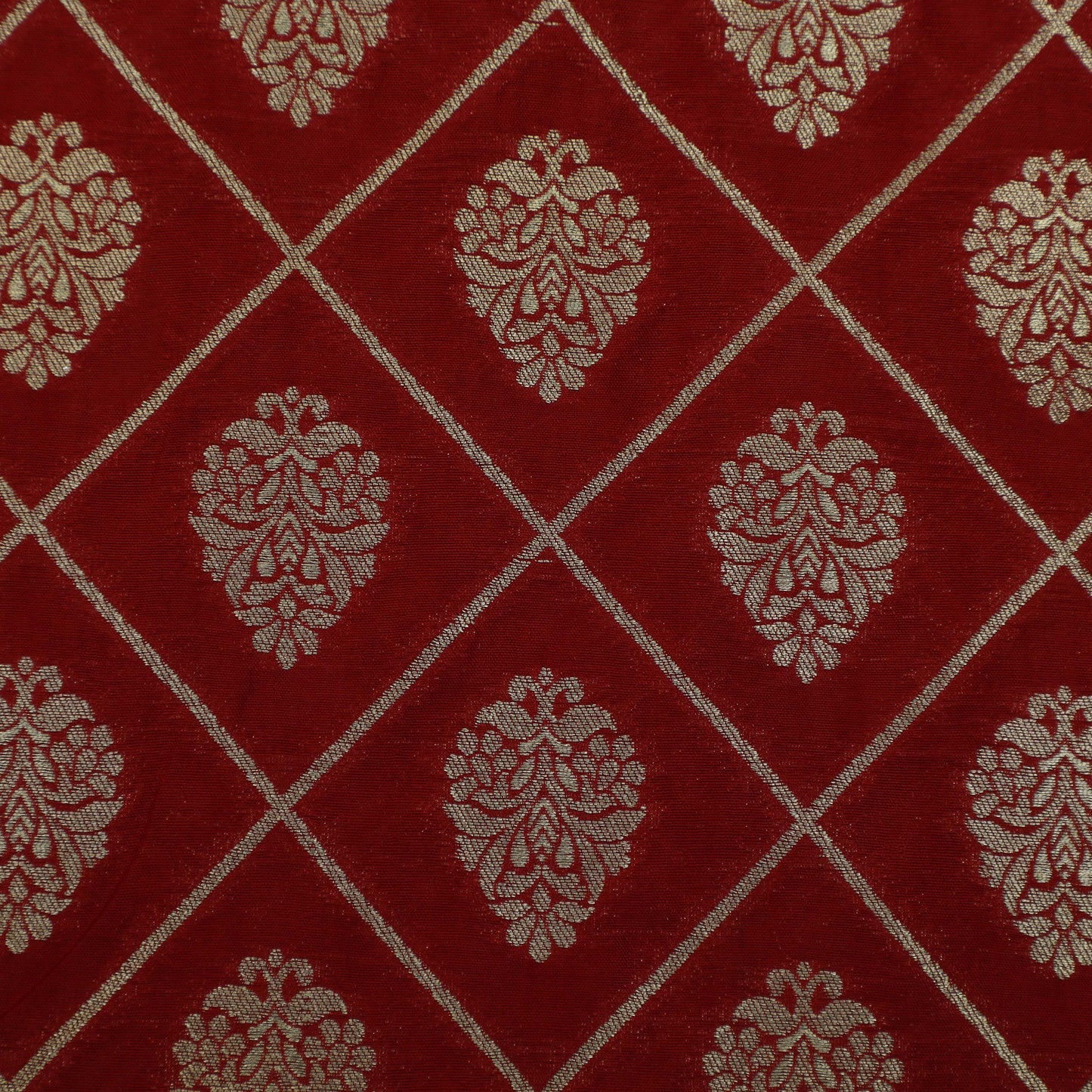 Red Color Brocade Fabric