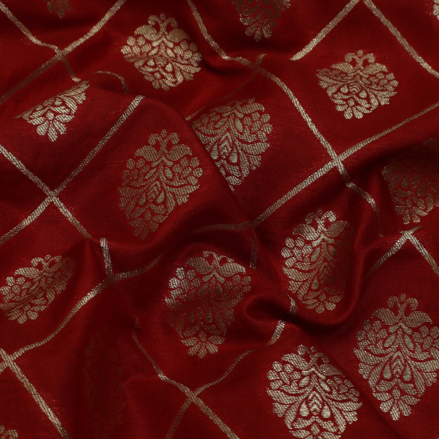 Red Color Brocade Fabric