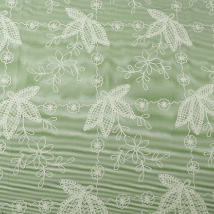 Crepe Stripe Embroidery Fabric
