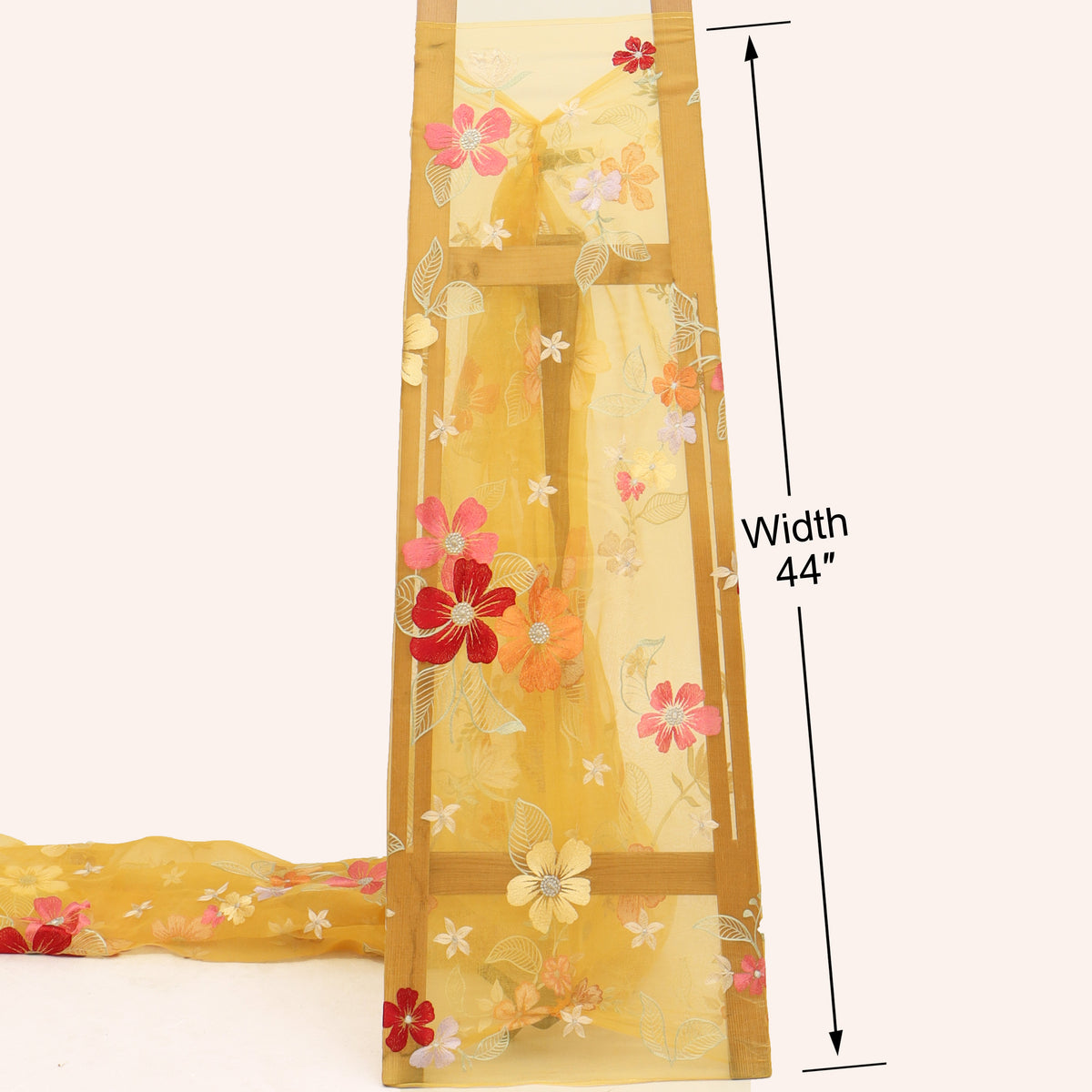Pure Floral Organza Embroidery Fabric