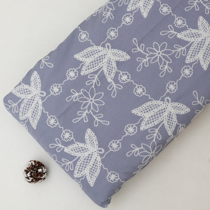 Crepe Stripe Embroidery Fabric