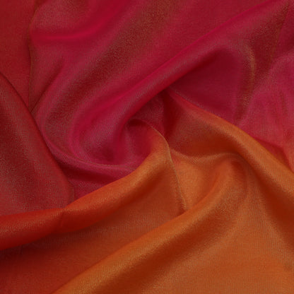 Orange Color Shaded Tissue Booti Fabric
