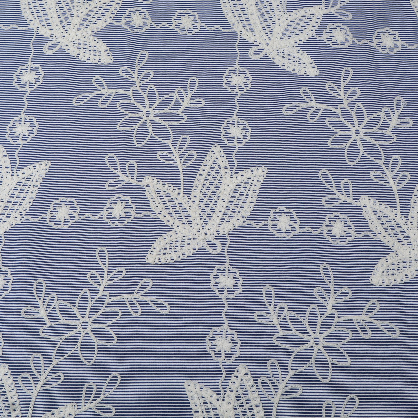 Crepe Stripe Embroidery Fabric