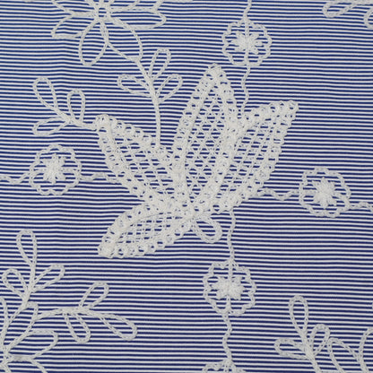 Crepe Stripe Embroidery Fabric