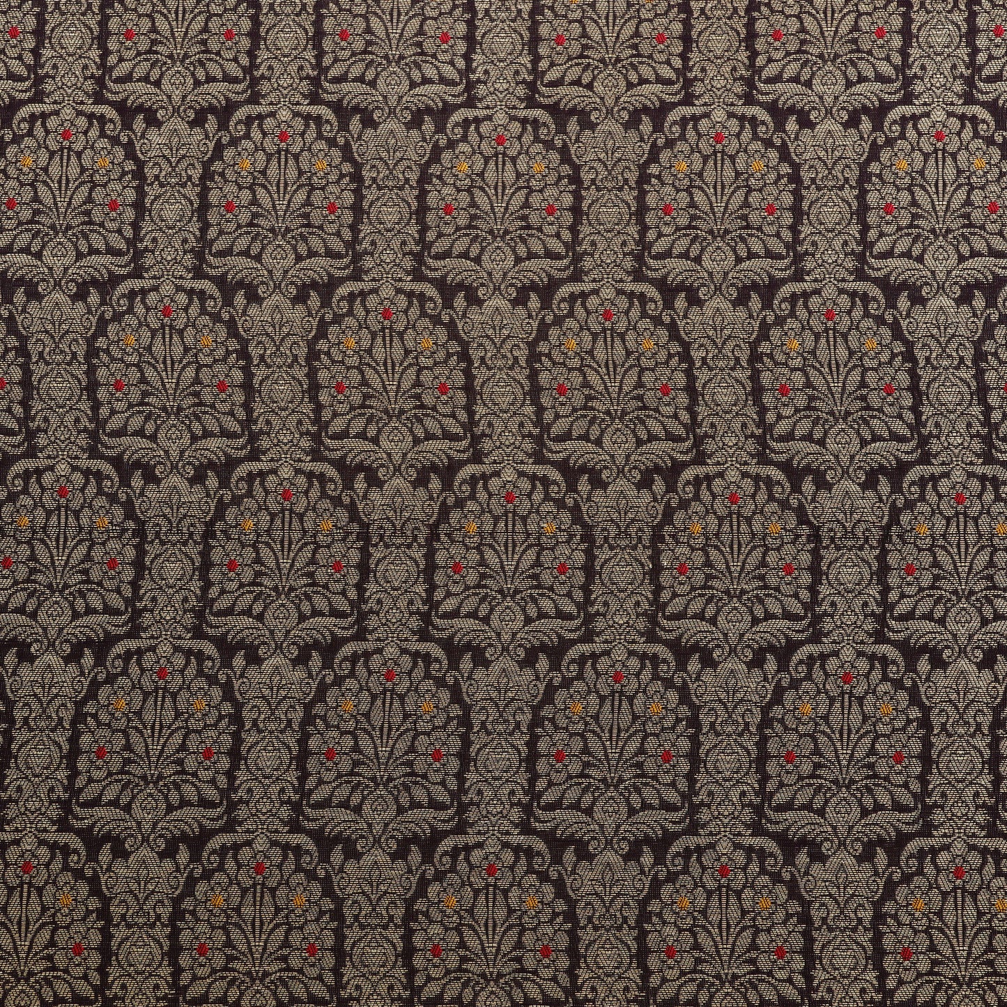 Traditional Meena Work Katan Brocade