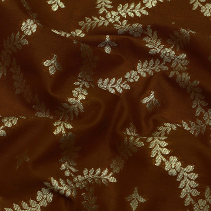 Rust Color Brocade Fabric