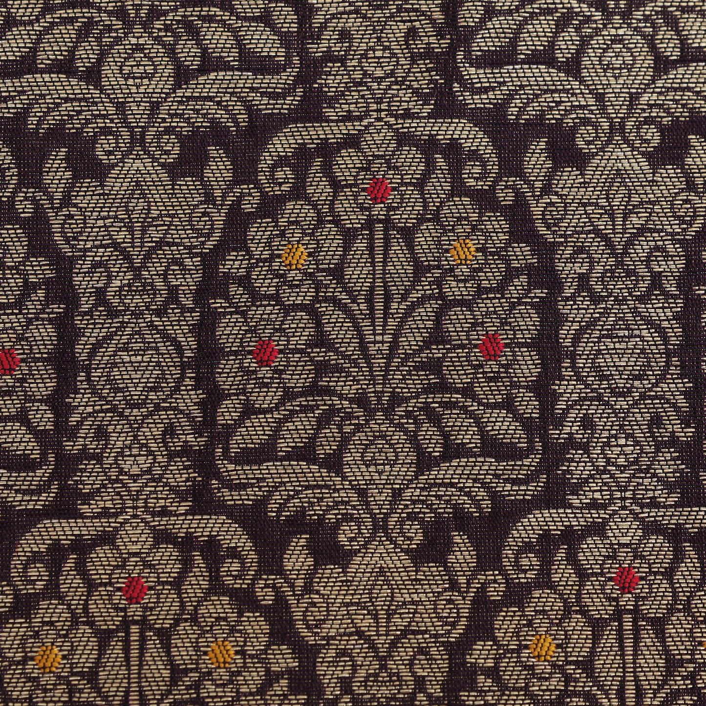 Traditional Meena Work Katan Brocade