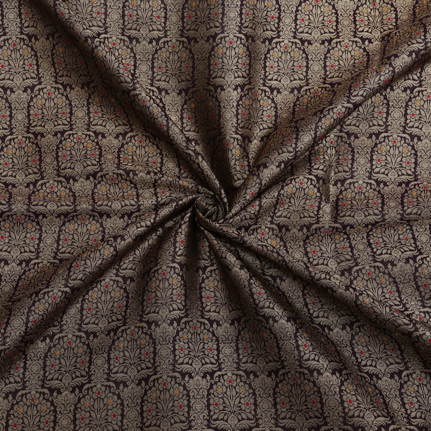 Traditional Meena Work Katan Brocade