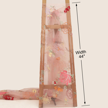 Pure Floral Organza Embroidery Fabric