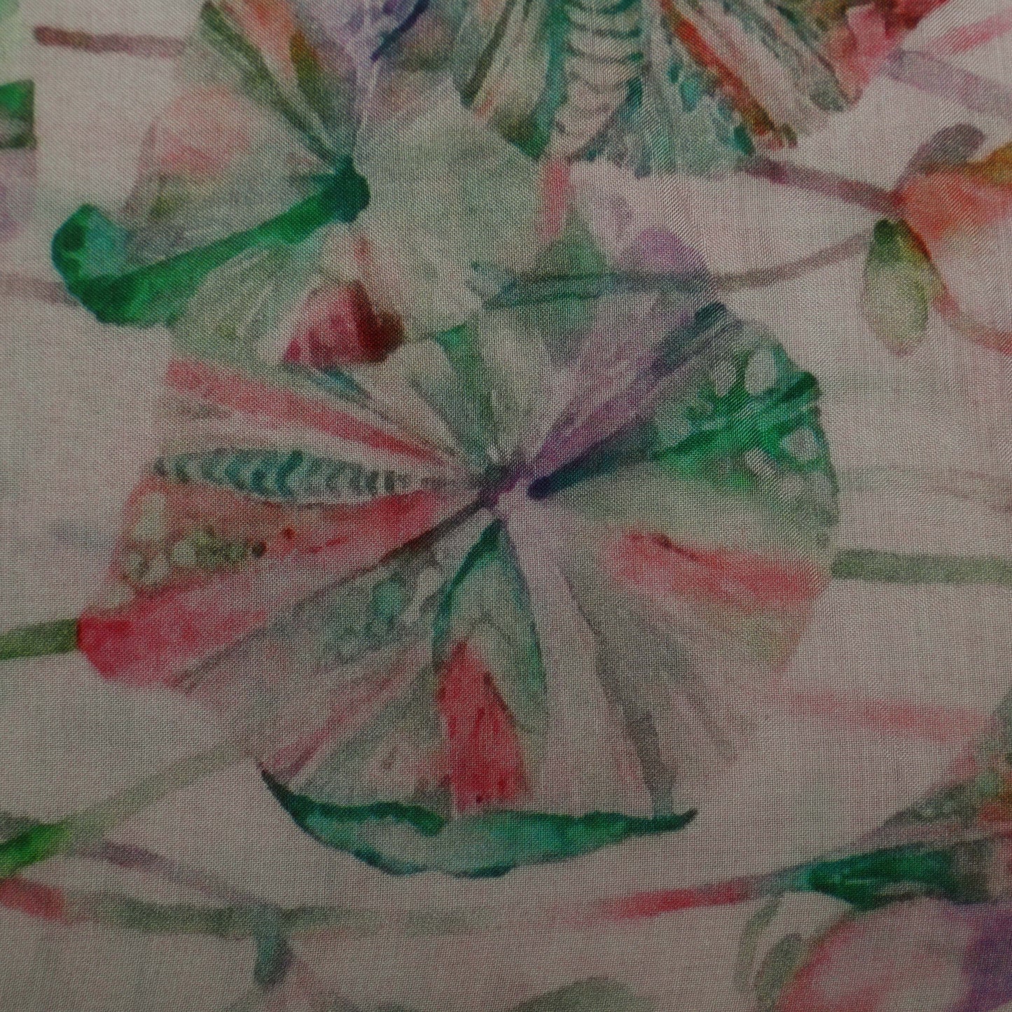 Colored Color Mulmul Embroidery Fabric