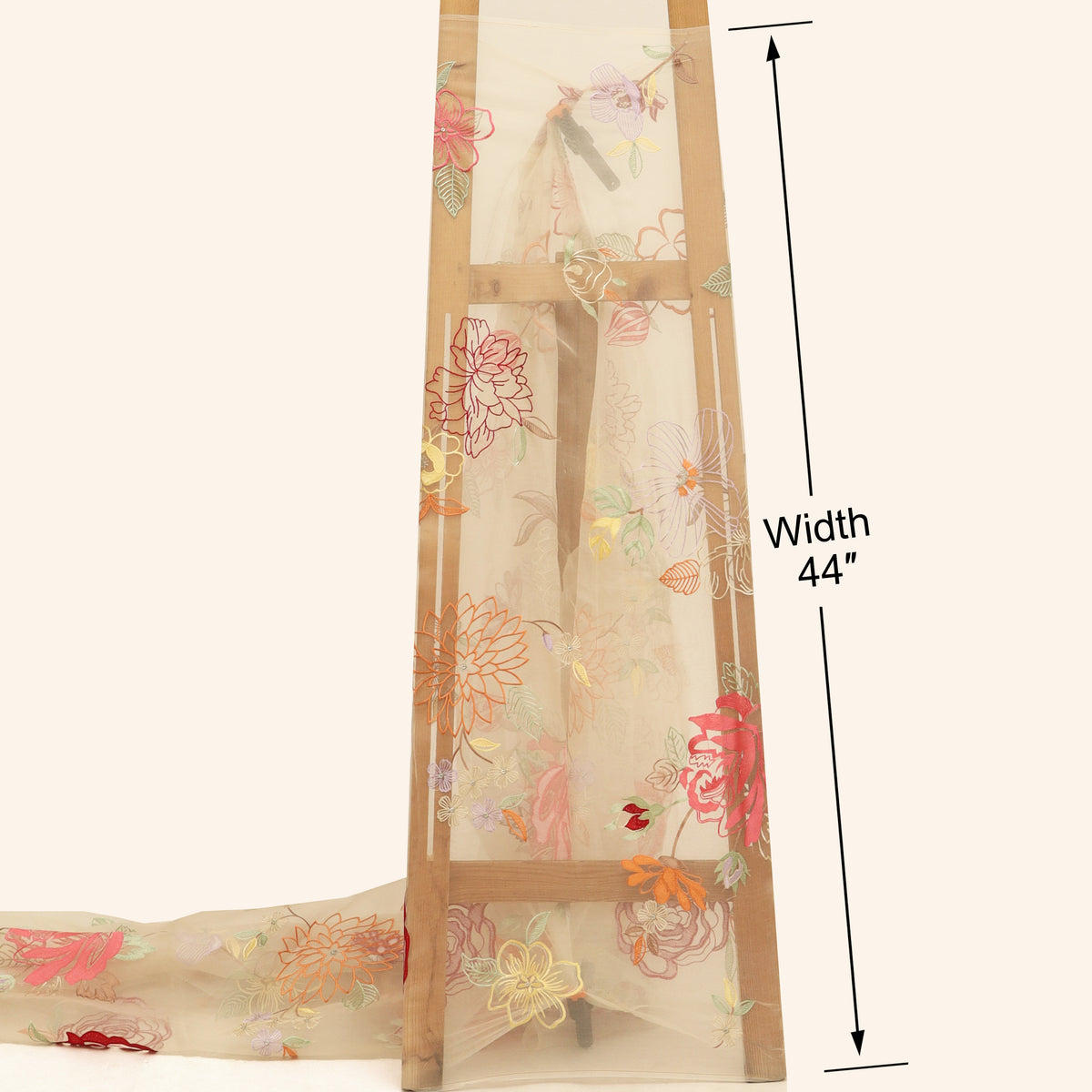 Pure Floral Organza Embroidery Fabric