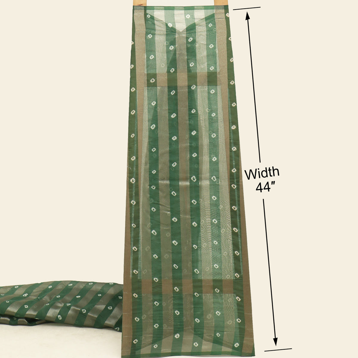 Chanderi Patta Bandhani Print Fabric