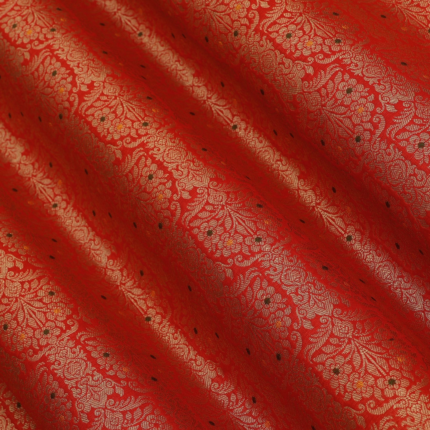 Traditional Meena Work Katan Brocade