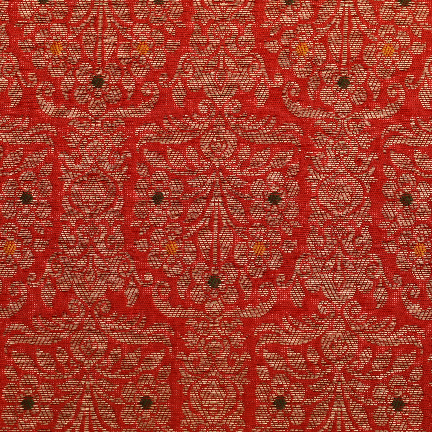 Traditional Meena Work Katan Brocade