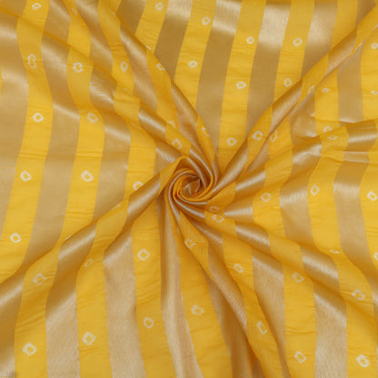 Chanderi Patta Bandhani Print Fabric