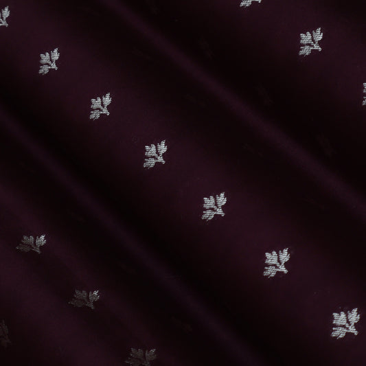 Wine Color Brocade Fabric