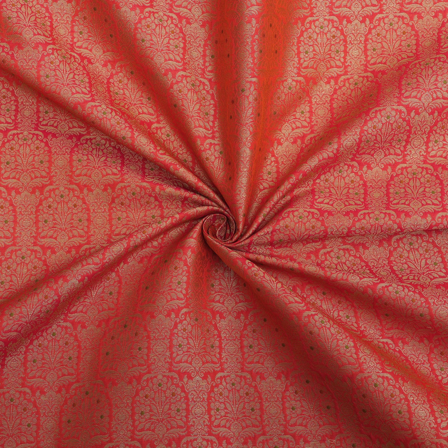 Traditional Meena Work Katan Brocade