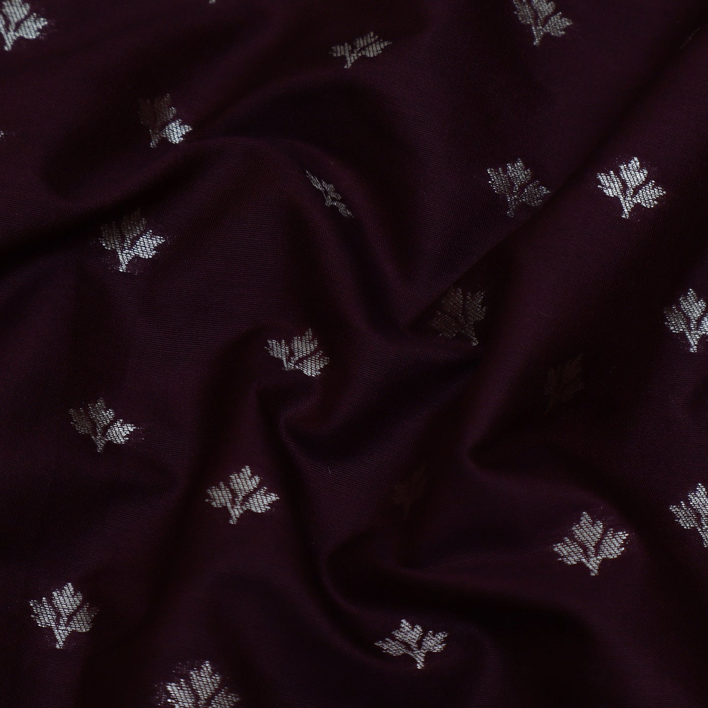 Wine Color Brocade Fabric