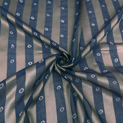 Chanderi Patta Bandhani Print Fabric