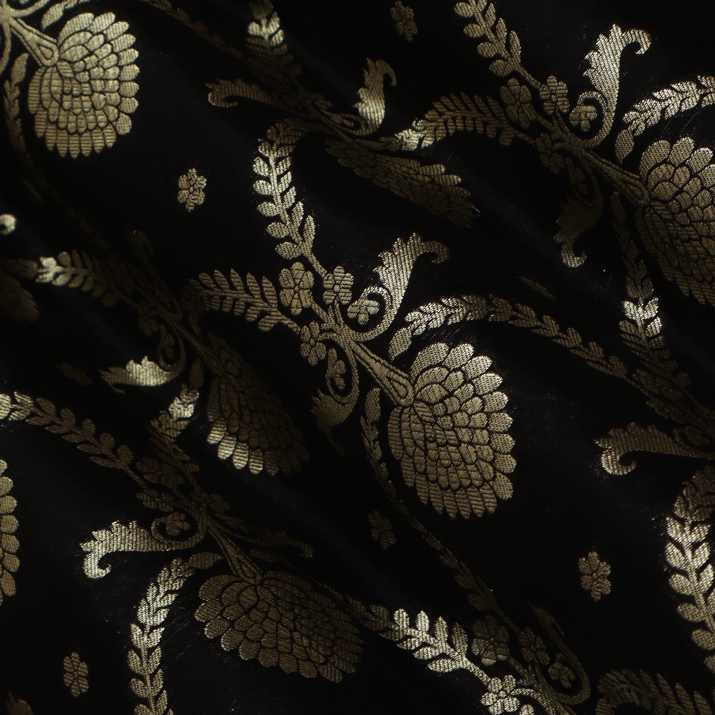 Black Color Brocade Fabric