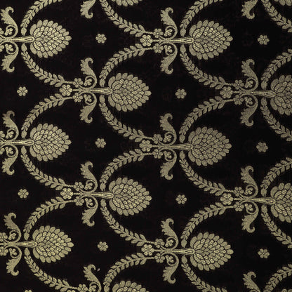 Black Color Brocade Fabric