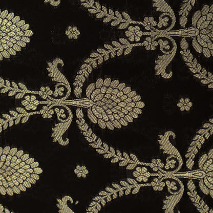 Black Color Brocade Fabric