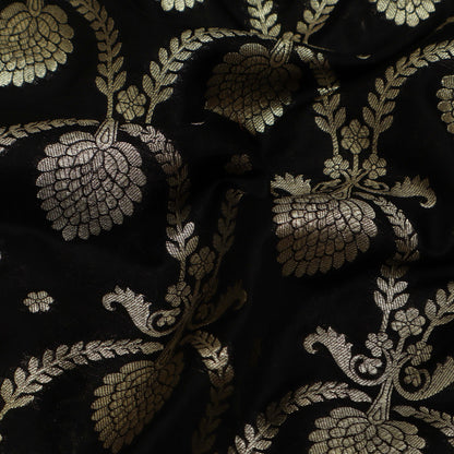 Black Color Brocade Fabric