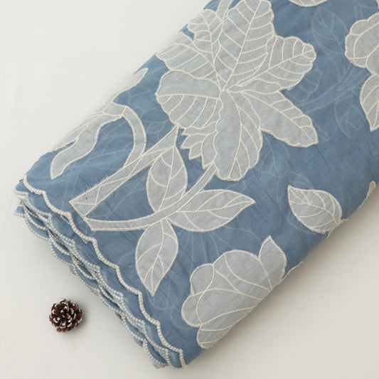 Mul Chanderi Embroidery Fabric