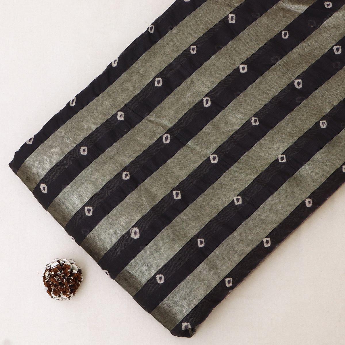 Chanderi Patta Bandhani Print Fabric