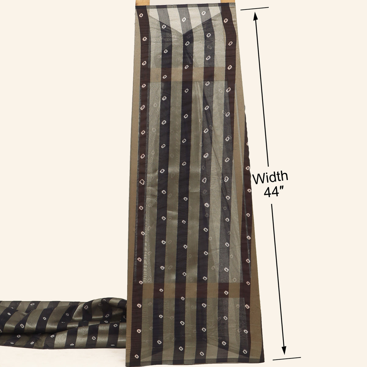Chanderi Patta Bandhani Print Fabric