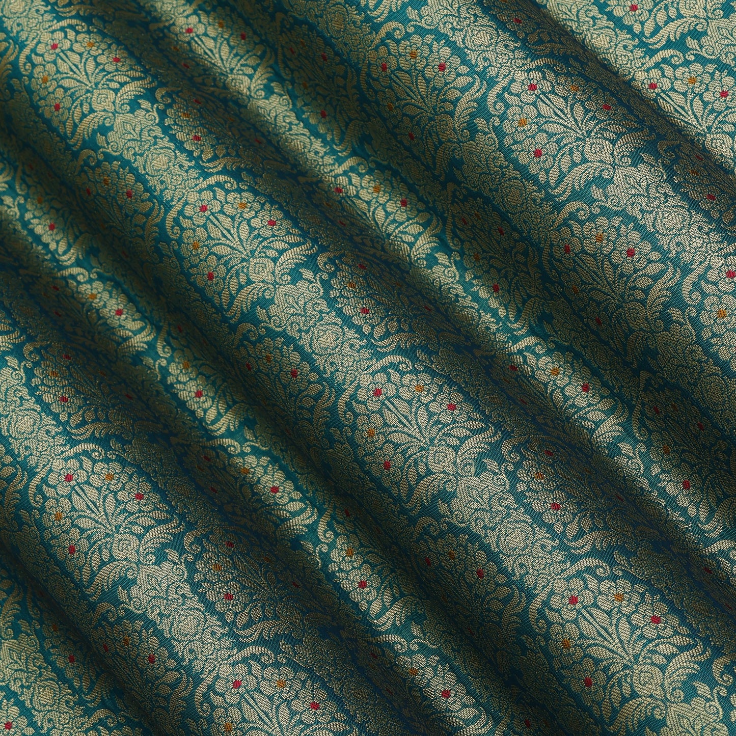 Traditional Meena Work Katan Brocade