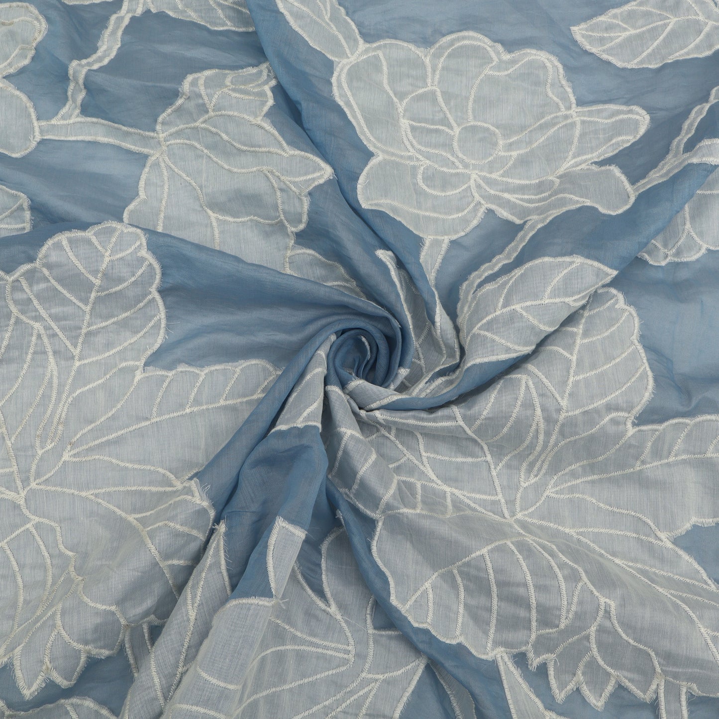 Mul Chanderi Embroidery Fabric
