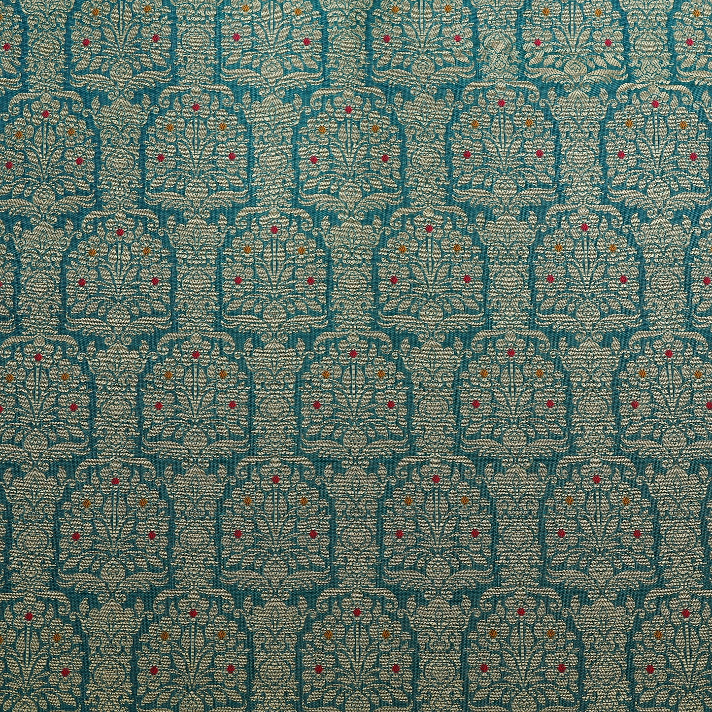 Traditional Meena Work Katan Brocade