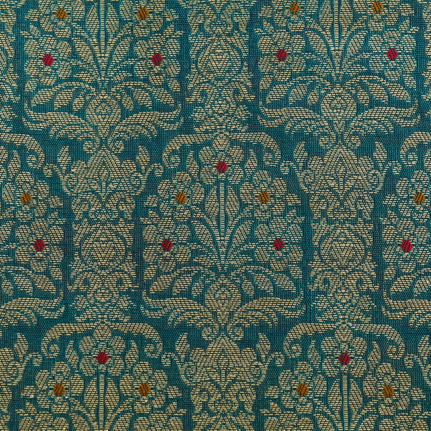 Traditional Meena Work Katan Brocade