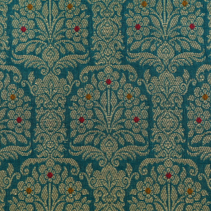 Traditional Meena Work Katan Brocade