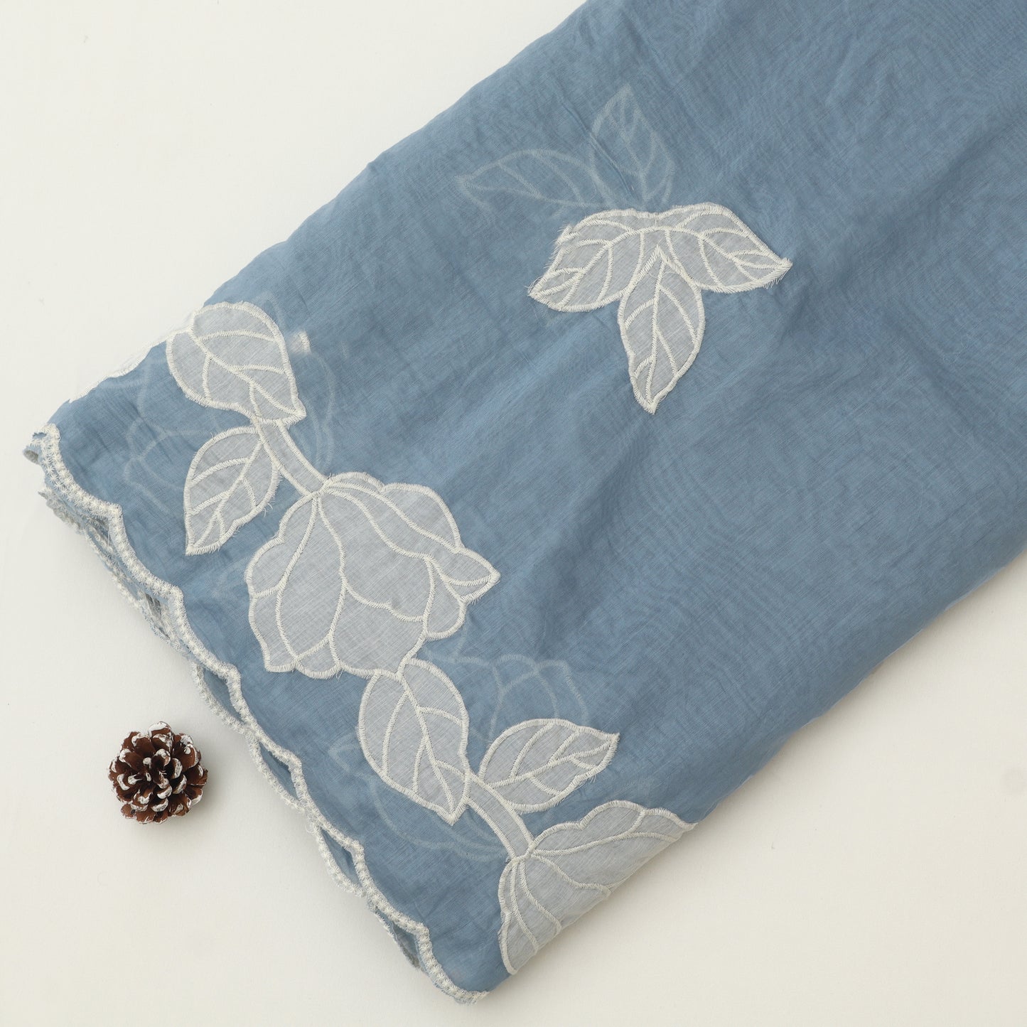 Mul Chanderi Embroidery Fabric