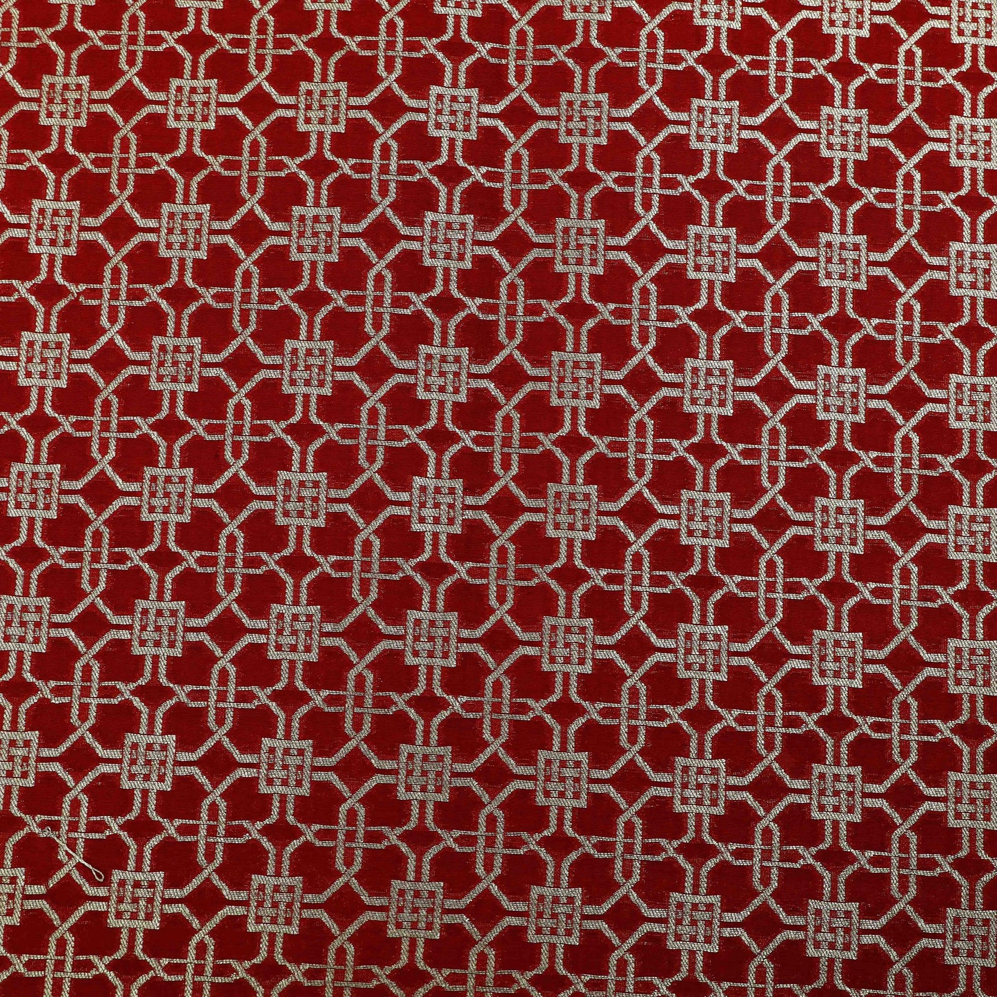 Red Color Brocade Fabric