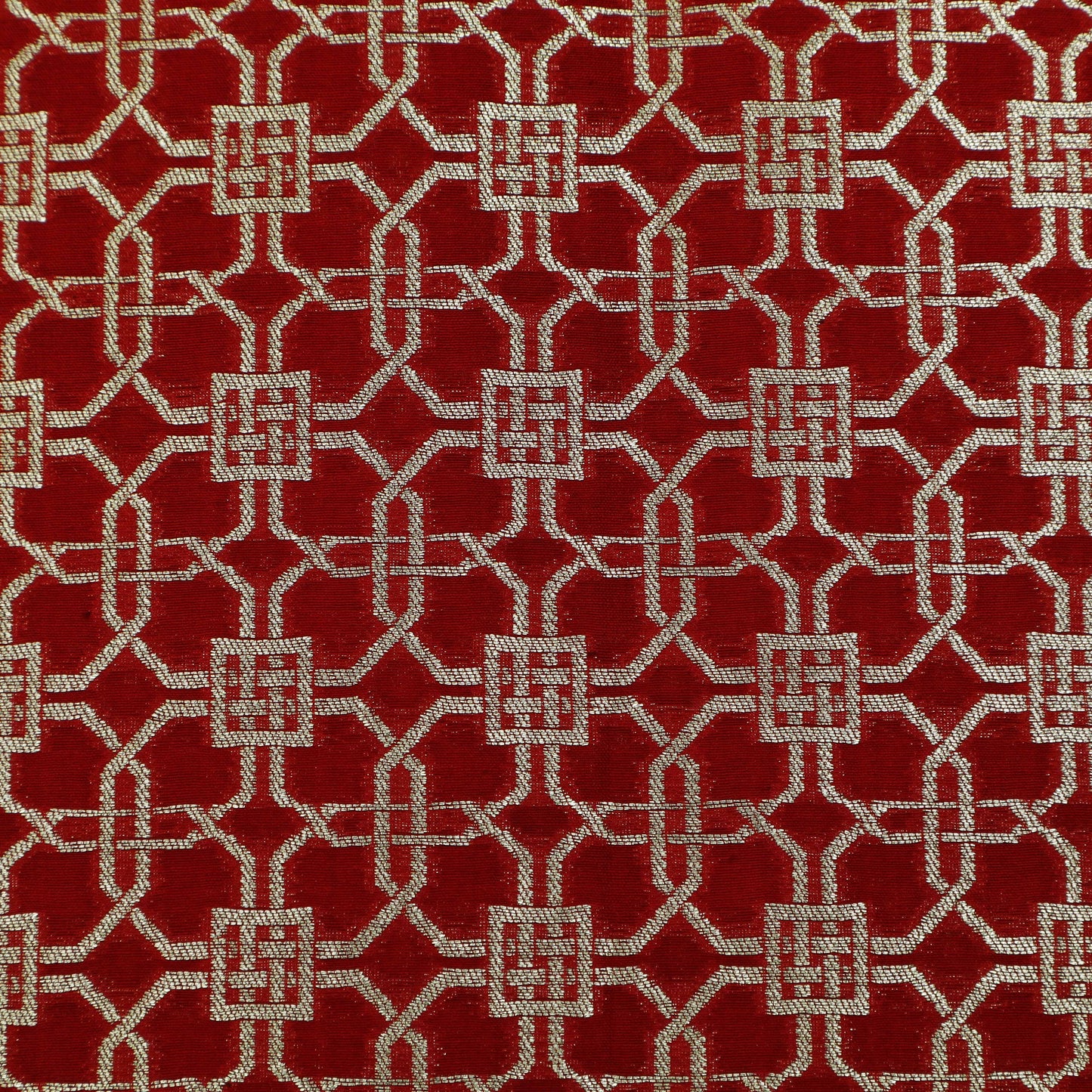 Red Color Brocade Fabric